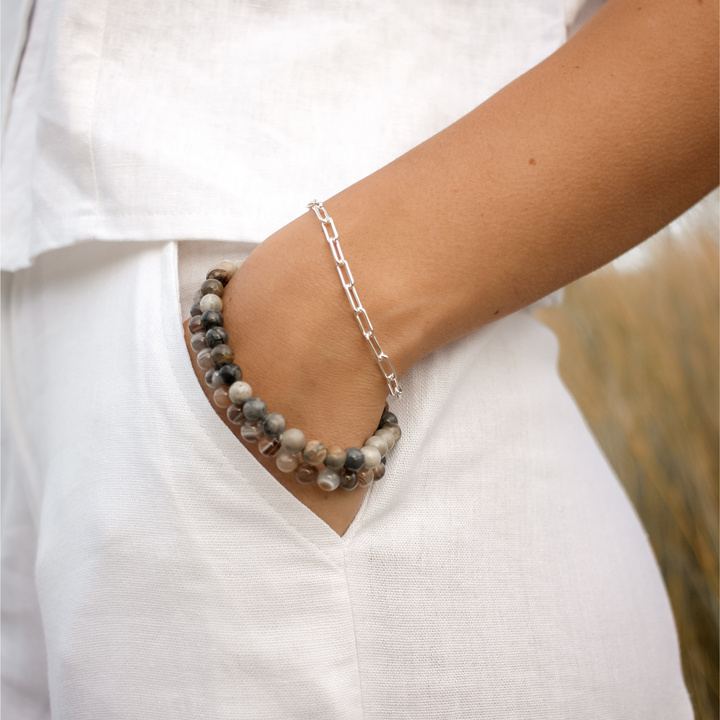 Picasso Jasper Stone Ladies Bracelet - Robyn Real Jewels