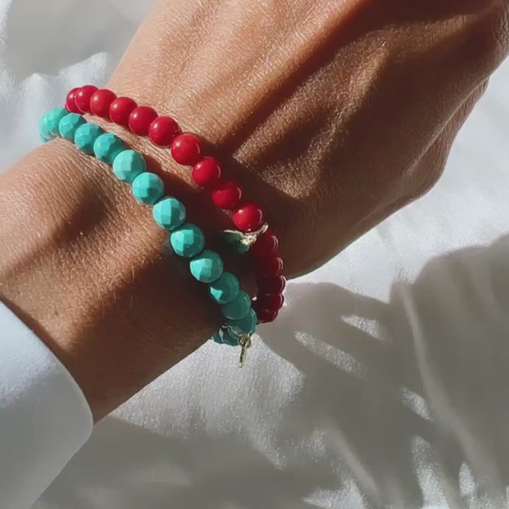 Red Coral Bracelet - Robyn Real Jewels
