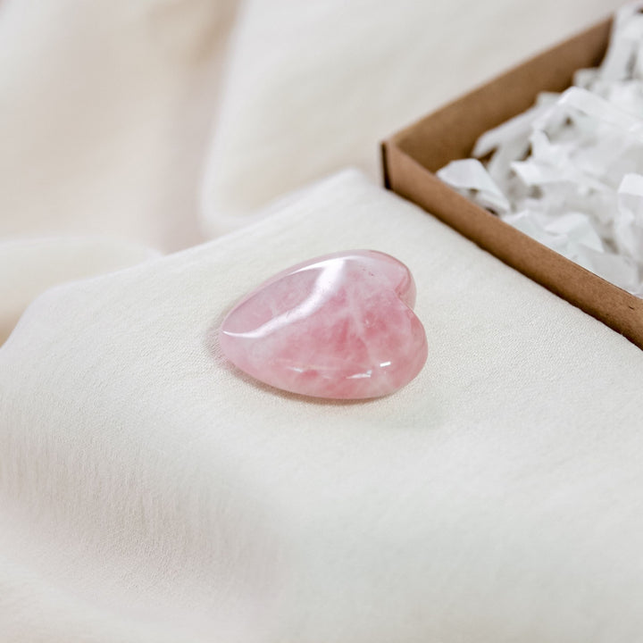 Rose Quartz Love Hearts Stone