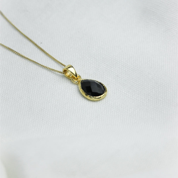 Black Onyx Stone Pendant Necklace - Robyn Real Jewels