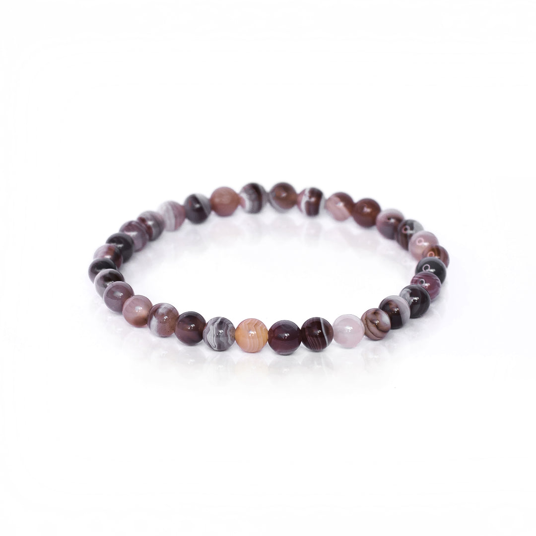 Botswana Grey Agate Stone Bracelet