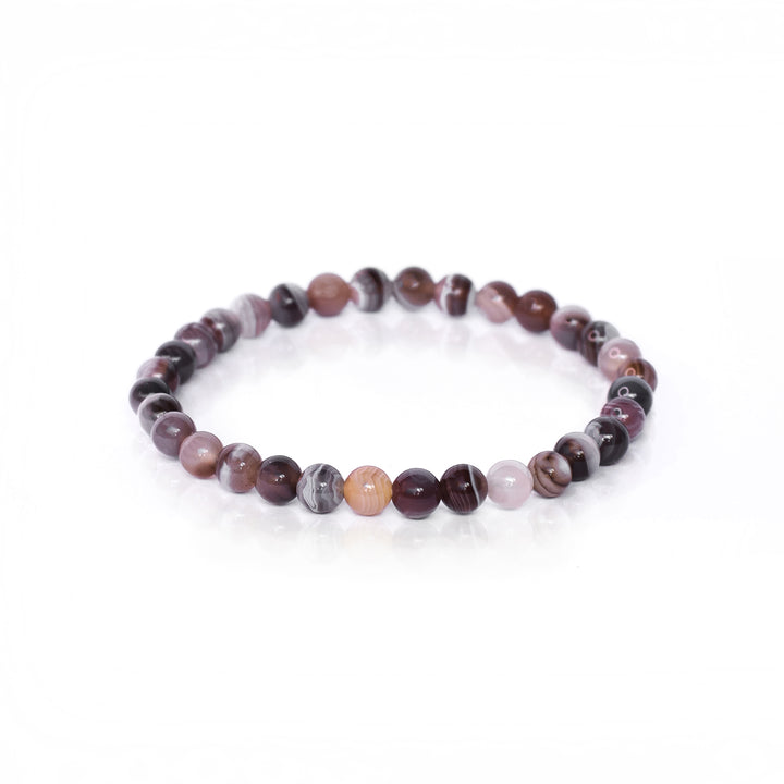 Botswana Grey Agate Stone Bracelet