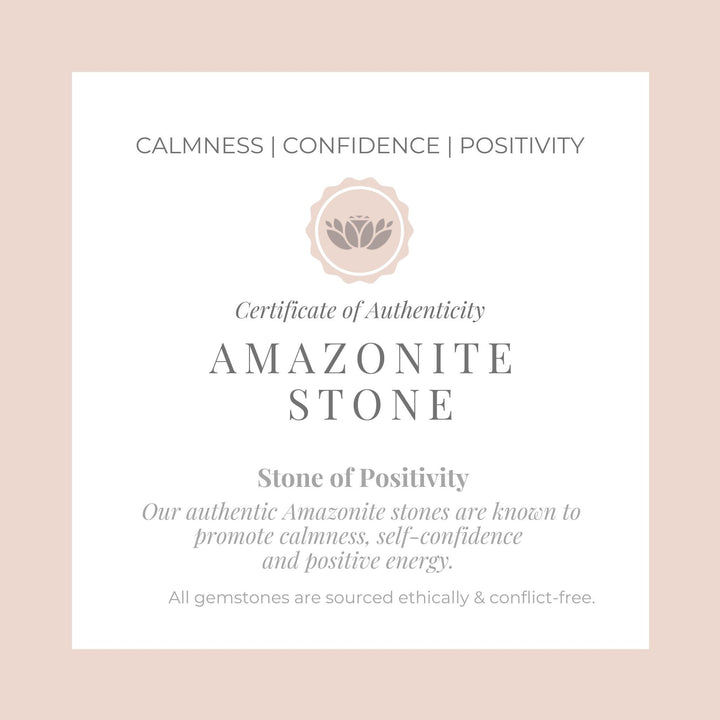 Amazonite "Gemma" Ring certificate