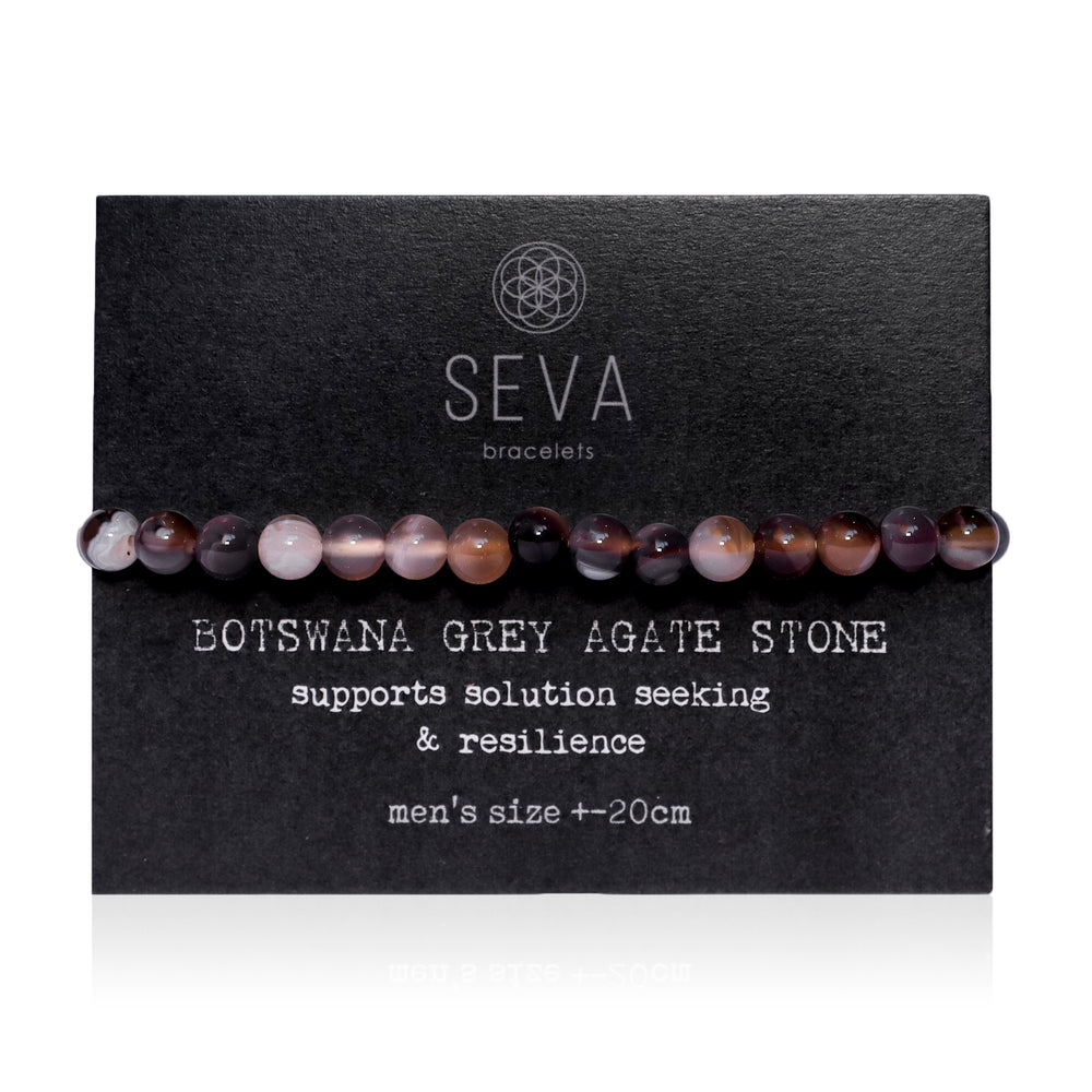 Botswana Grey Agate Stone Bracelet front card