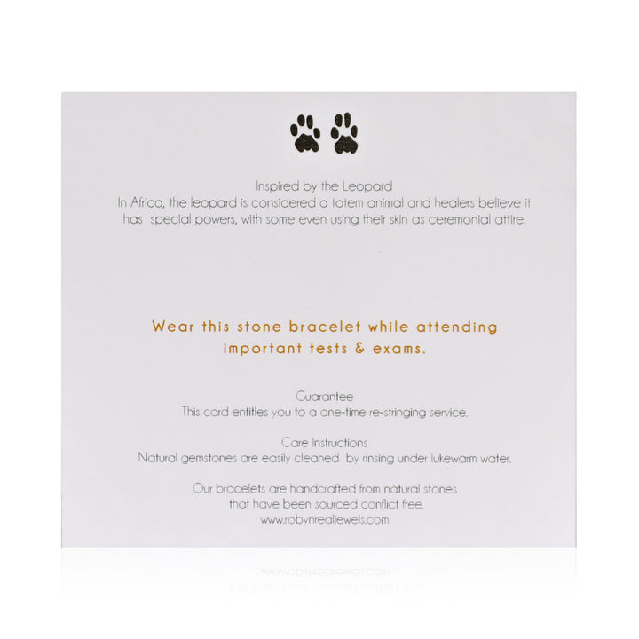 Tiger Eye "Safari" Bracelet back card