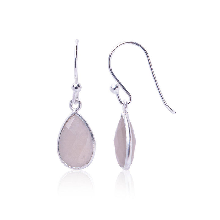 Grey Moonstone "Tanya" Earrings - Robyn Real Jewels