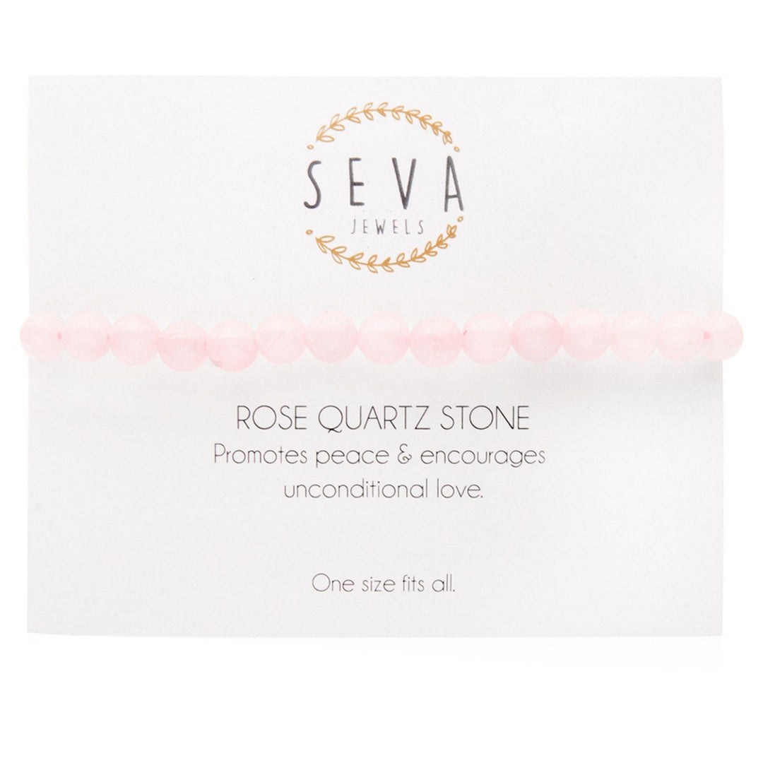 Rose Quartz Stone Bracelet - Robyn Real Jewels