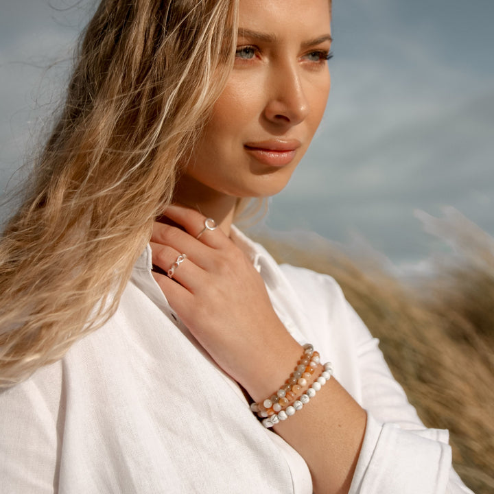 Mixed Moonstone "Safari" Bracelet model image