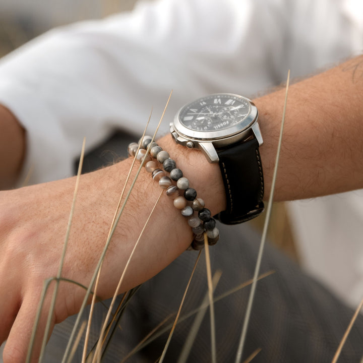 Picasso Jasper Stone Bracelet model image stacked