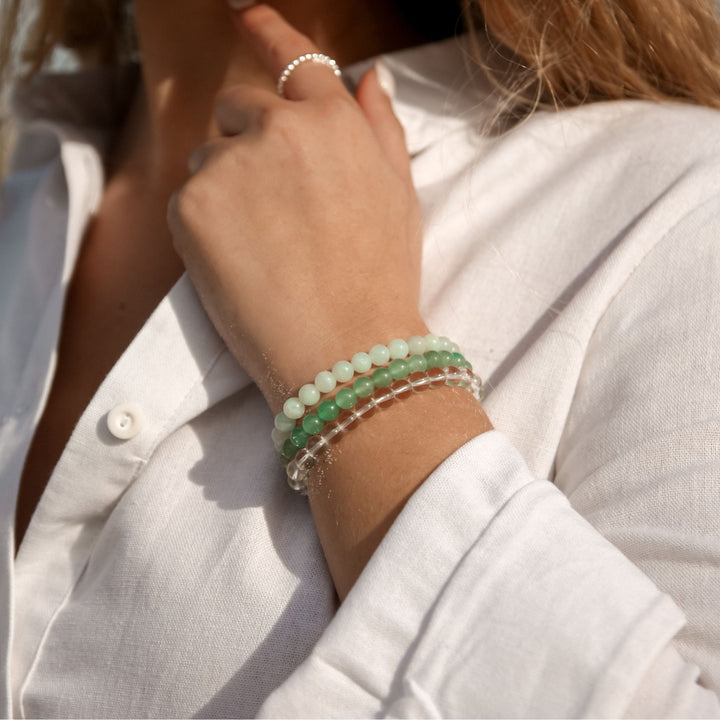 Aventurine Stone Bracelet model image stacked 