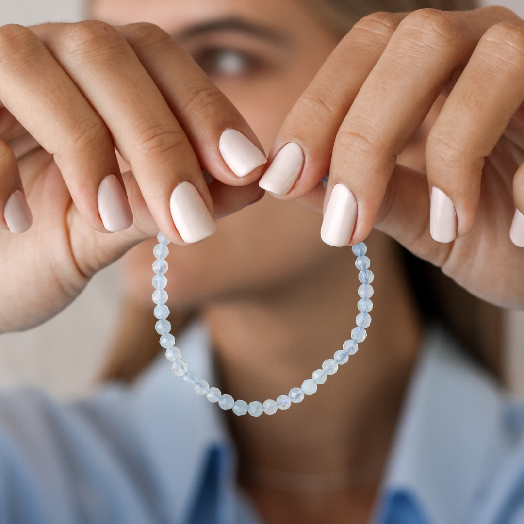 Aquamarine Stone Bracelet - Robyn Real Jewels