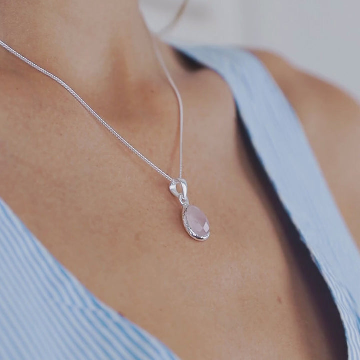Rose Quartz Pendant Necklace - Robyn Real Jewels
