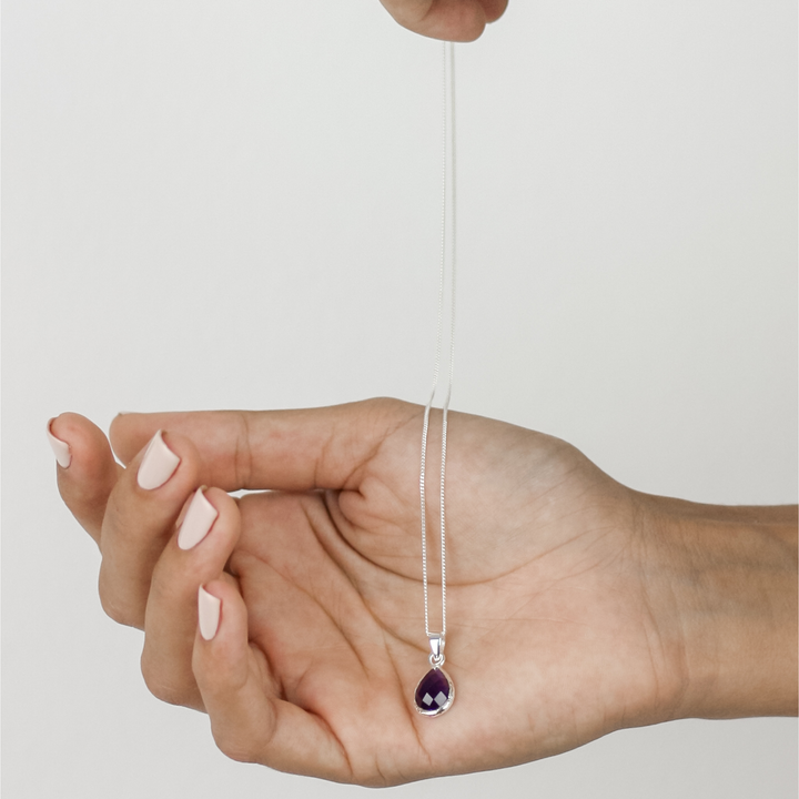 Amethyst Stone Pendant Necklace - Robyn Real Jewels