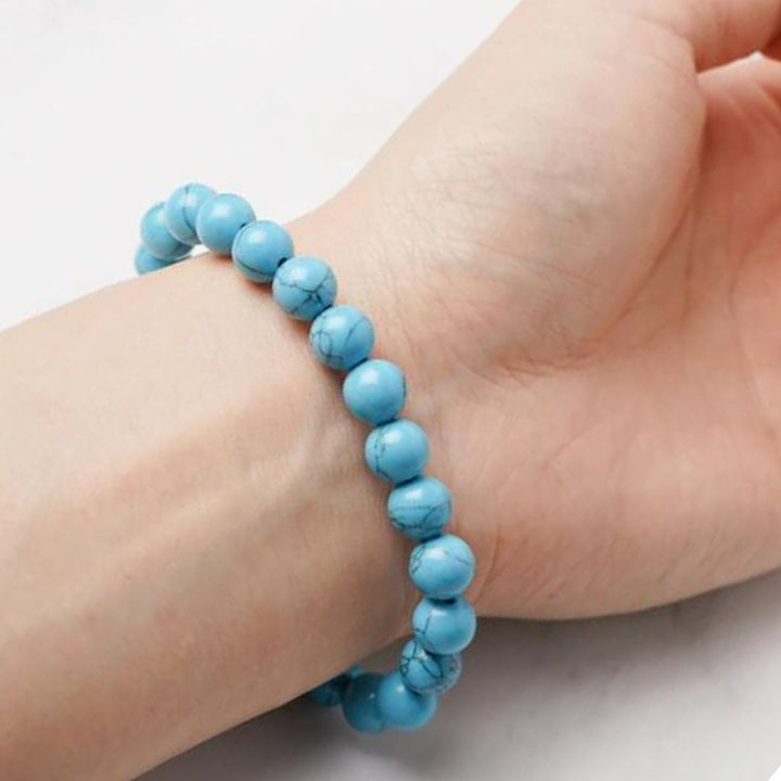 Blue Magnesite Ladies Stone Bracelet