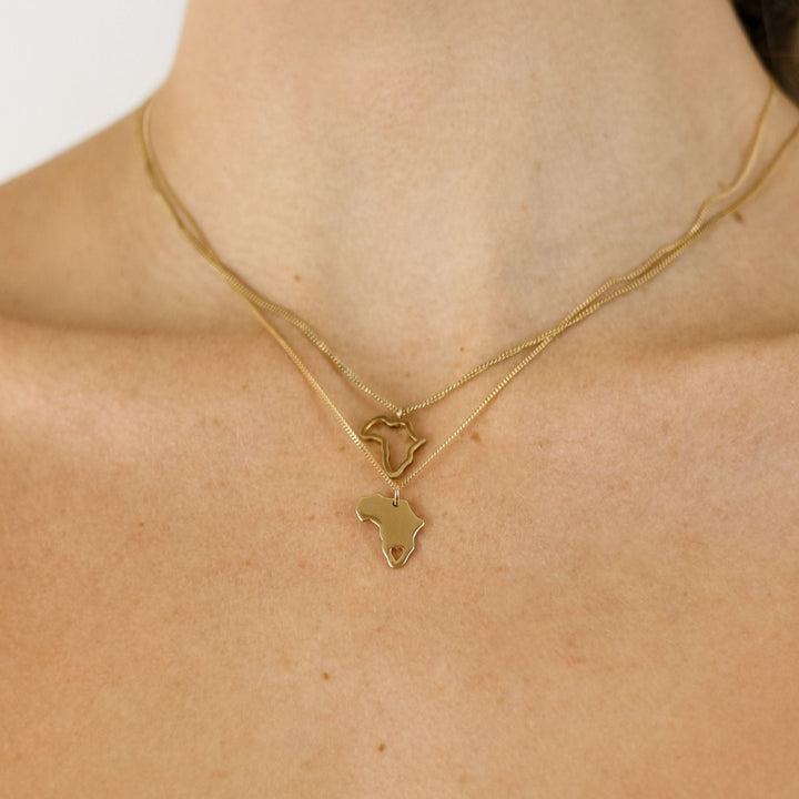 Africa Outline Necklace - Robyn Real Jewels