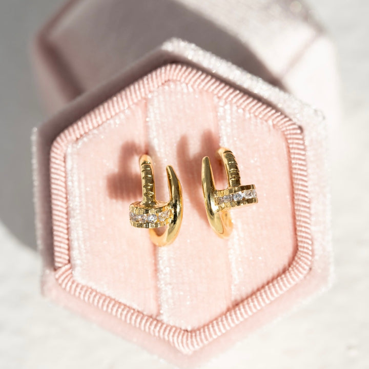 Nail Stud Earrings