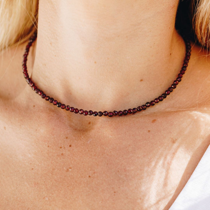 Garnet Stone Choker Necklace