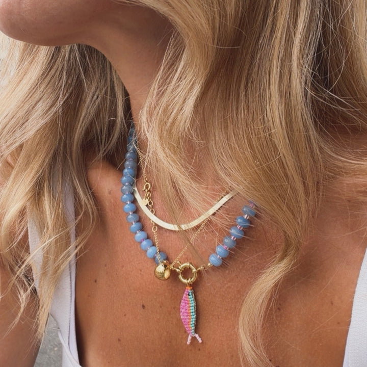Midnight Swimmer Fish Necklace