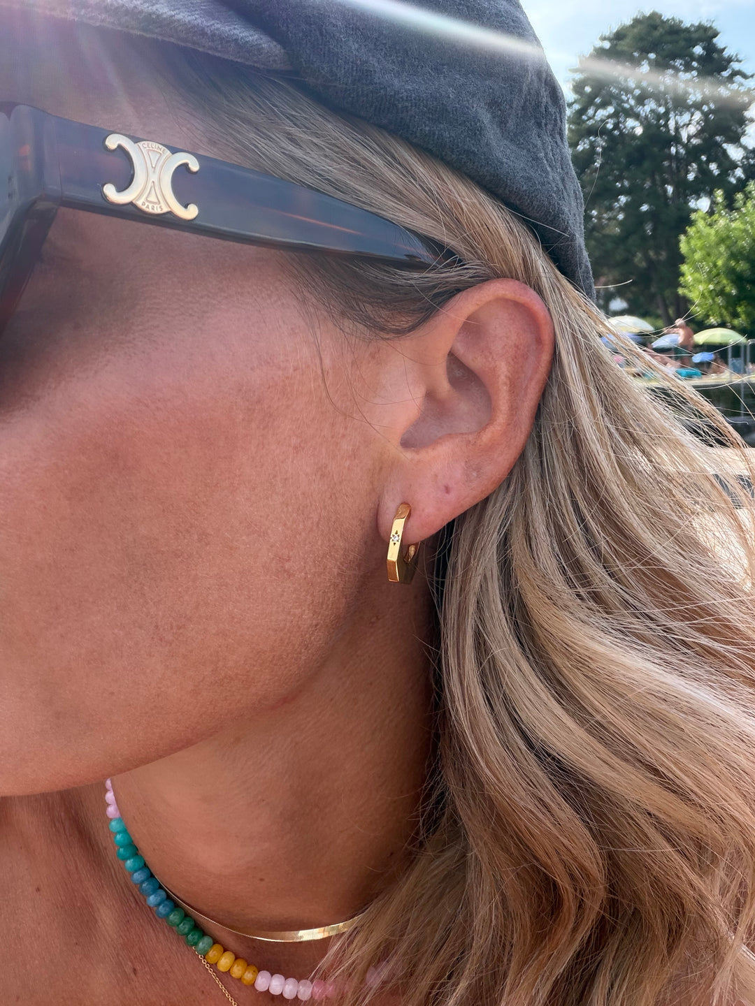 Star Geometric Hoop Earrings