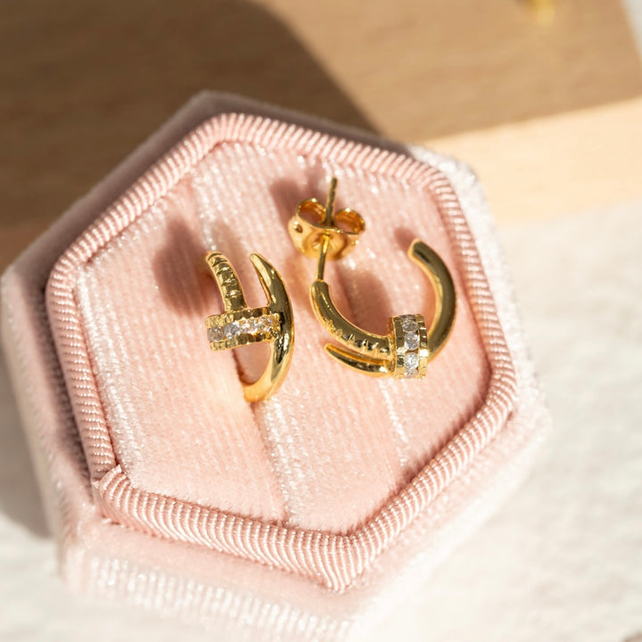 Nail Stud Earrings
