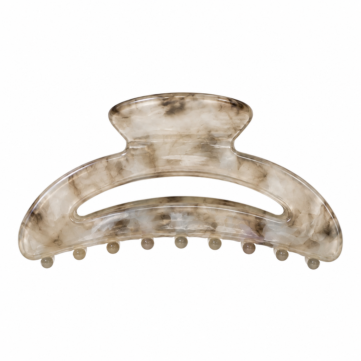 Silver Oyster Shell Large Claw Clip