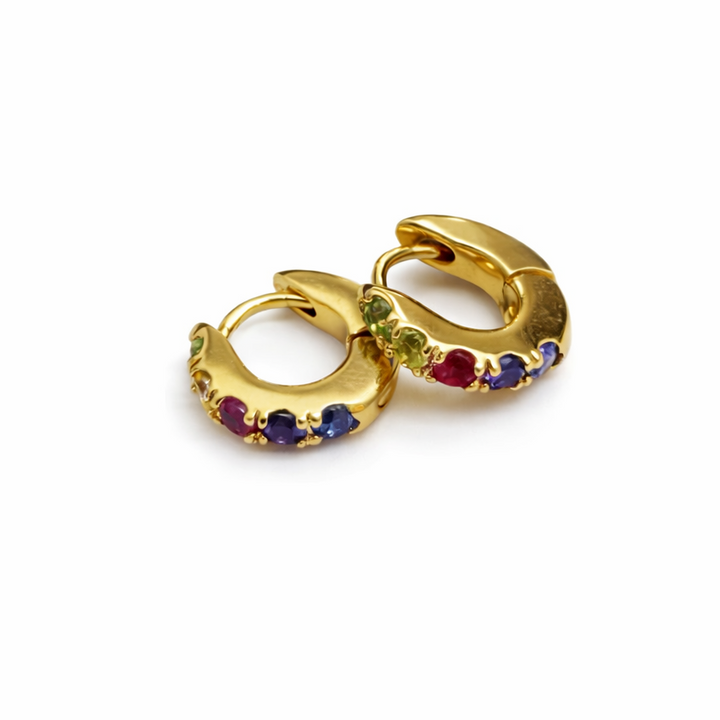Rainbow huggie Earrings