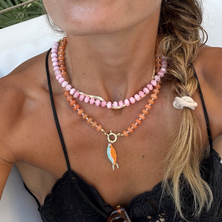 Sunset Swimmer Fish Necklace