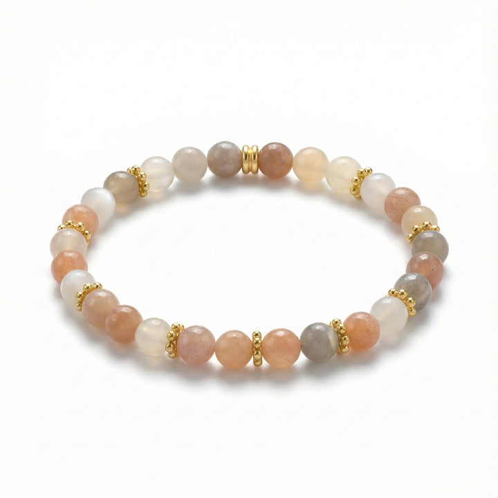 Peachy Moonstone Ladies Stone Bracelet