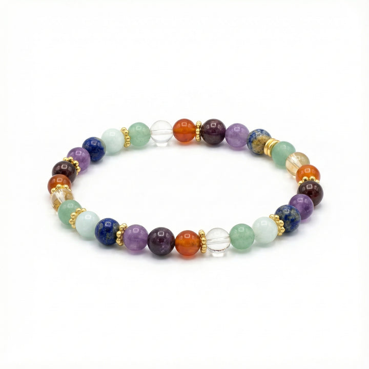Rainbow Chakra Ladies Stone Bracelet
