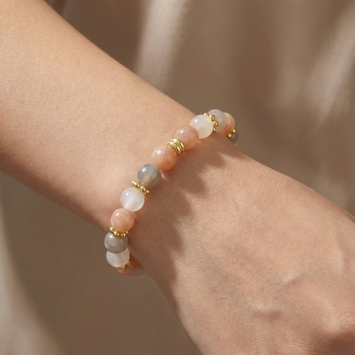 Peachy Moonstone Ladies Stone Bracelet