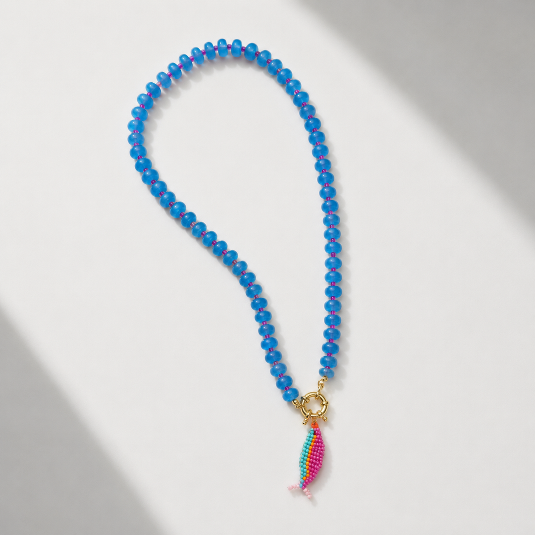 Midnight Swimmer Fish Necklace