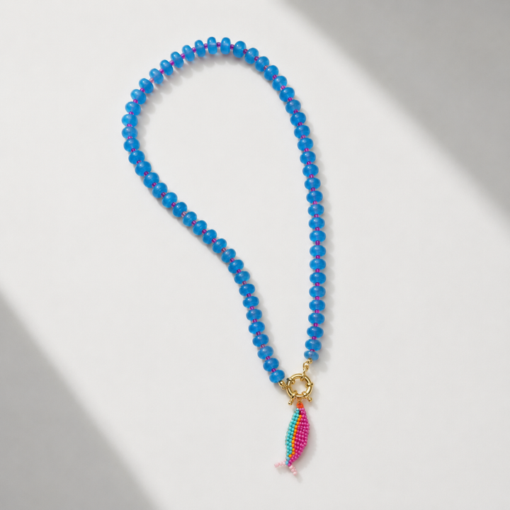 Midnight Swimmer Fish Necklace
