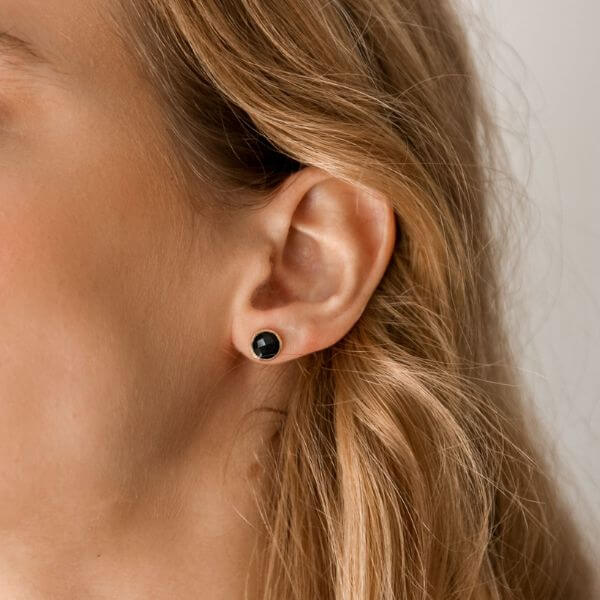 Black Onyx Studs - Robyn Real Jewels