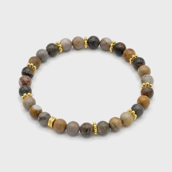 Toffee Jasper Ladies Stone Bracelet