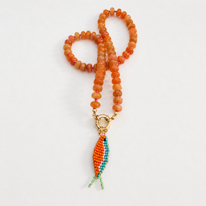 Sunset Swimmer Fish Necklace