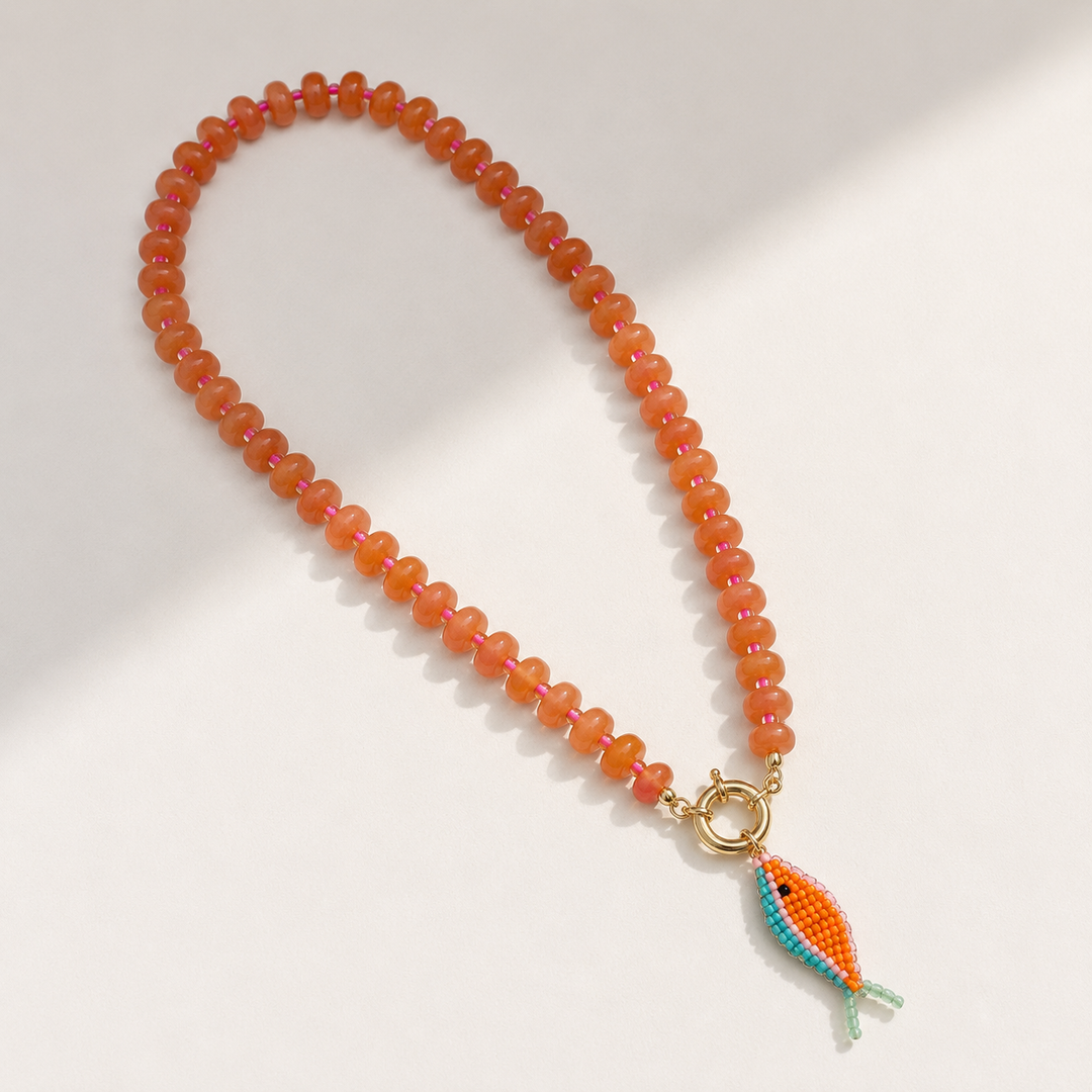 Sunset Swimmer Fish Necklace