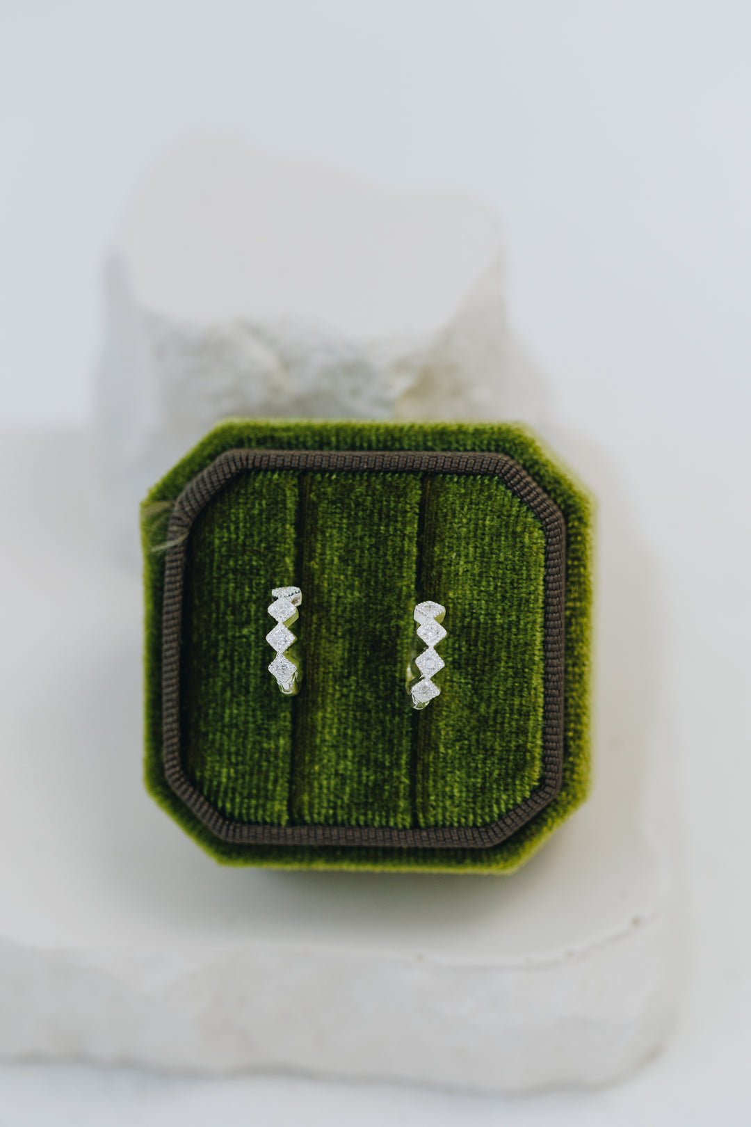 Luna Silver Huggie Earring
