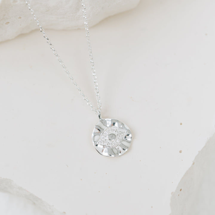 Sparkle Evil Eye Gold Necklace