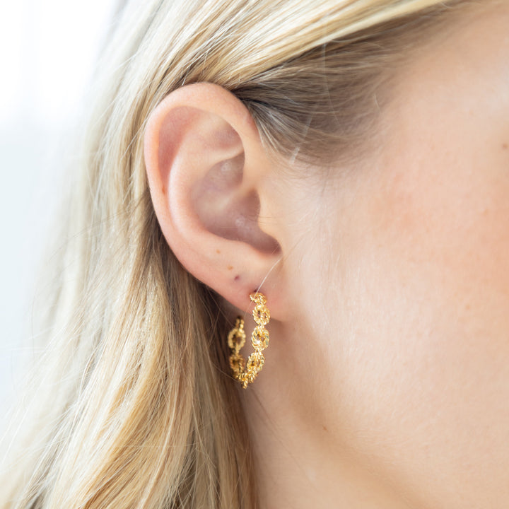 Anchor Knot Hoop Earrings