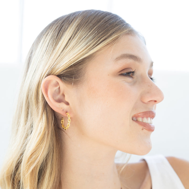 Anchor Knot Hoop Earrings