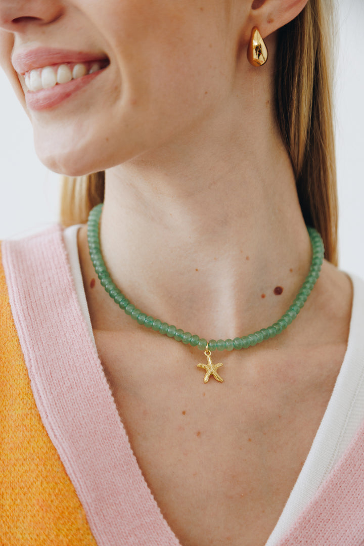 Aventurine Fishermans Wives Stone Necklace