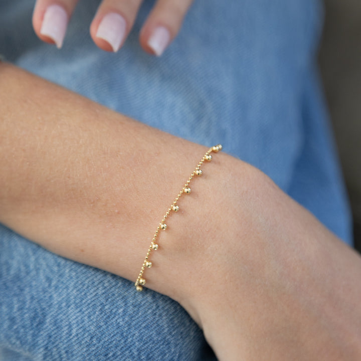 Italian Waterproof dangling ball bracelet