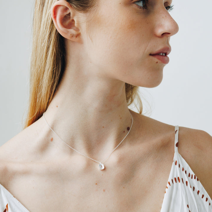 Splash Sparkle Silver Necklace