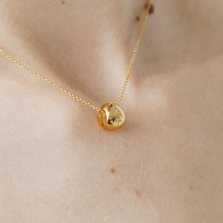 The eternal sparkle Gold ring Necklace