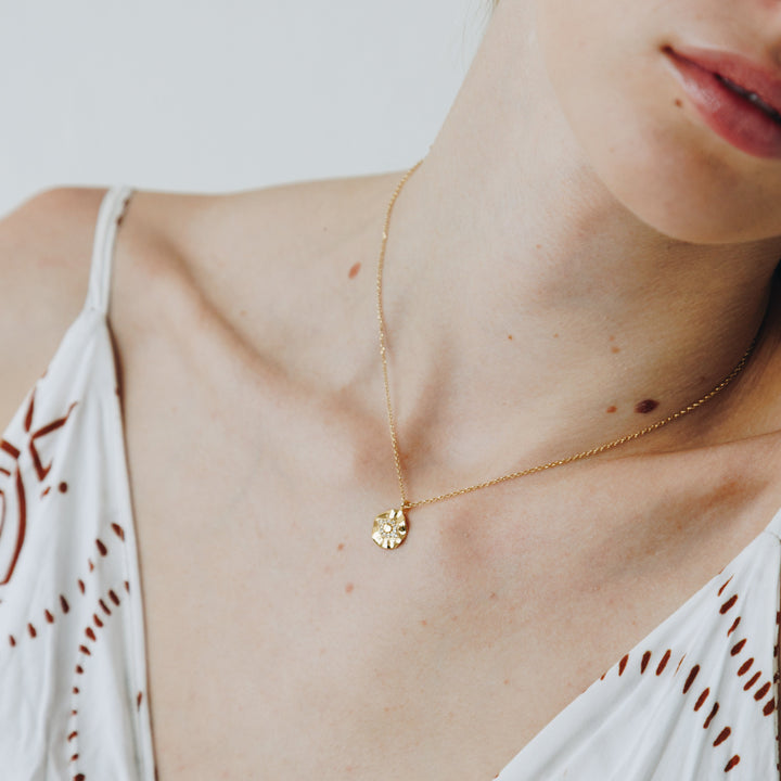 Sparkle Evil Eye Gold Necklace