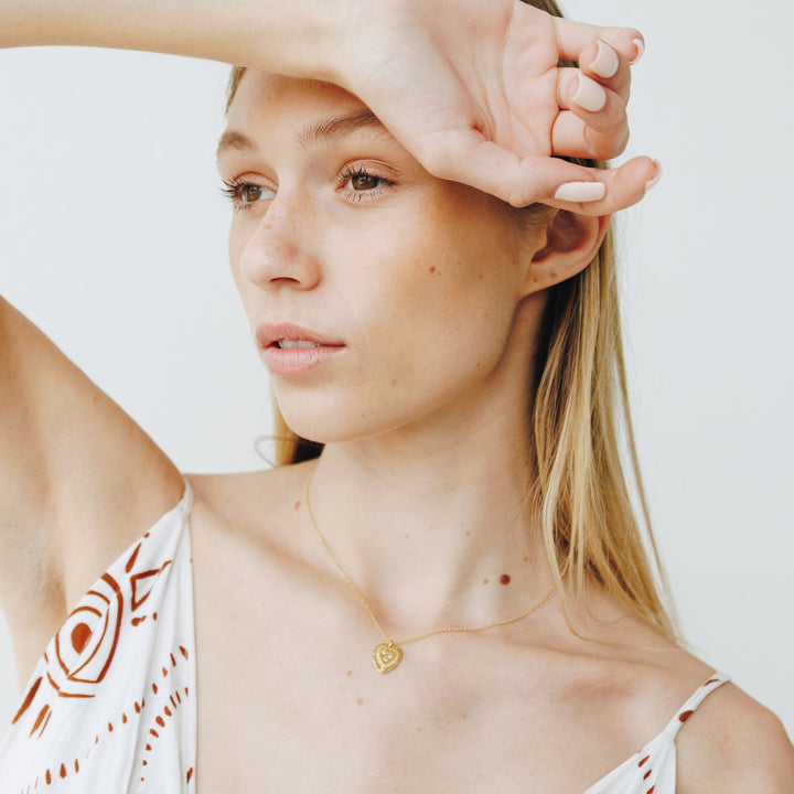 Sparkle Gold Heart Necklace
