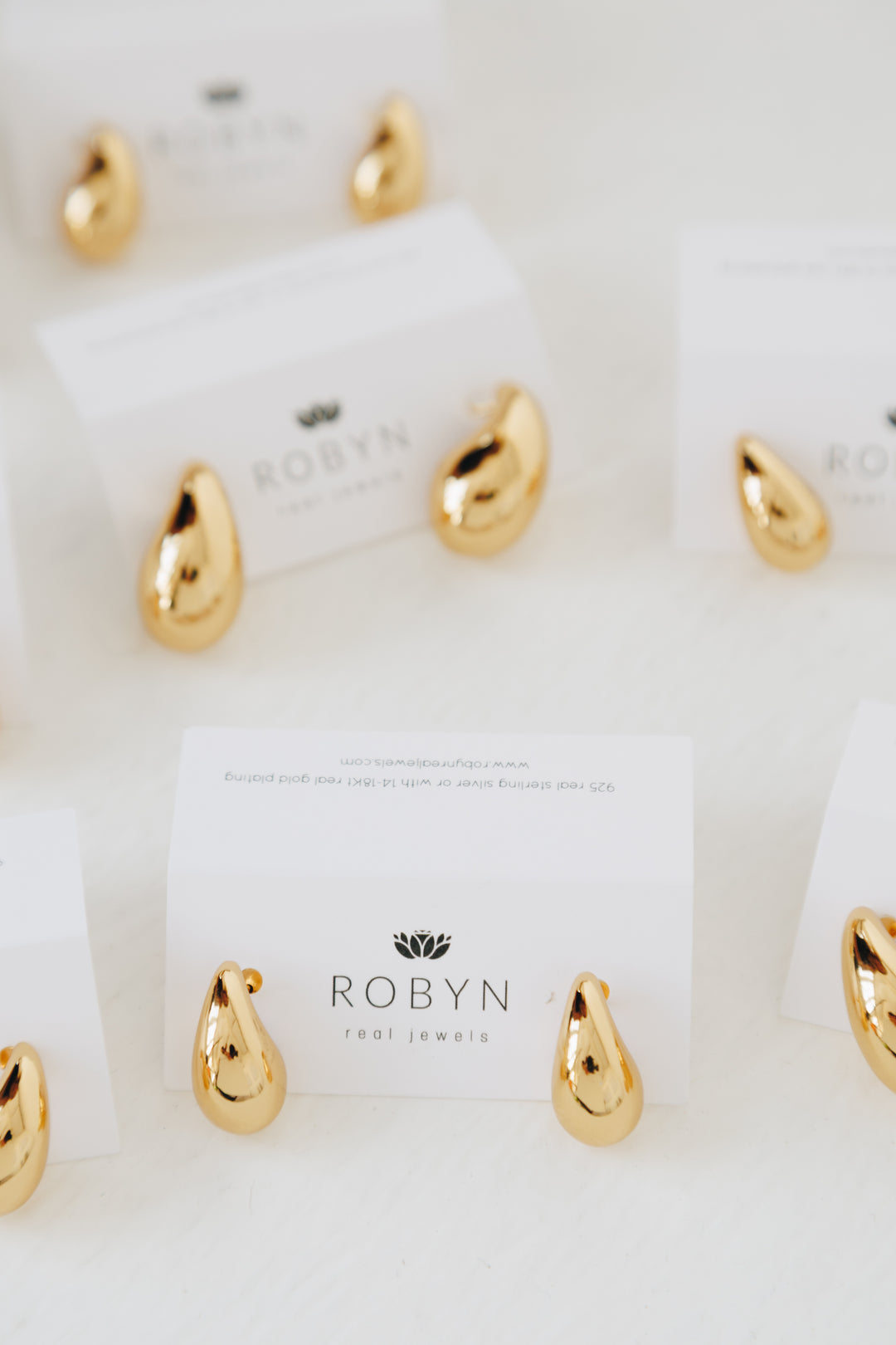Hailey Teardrop Medium Dupe Earrings