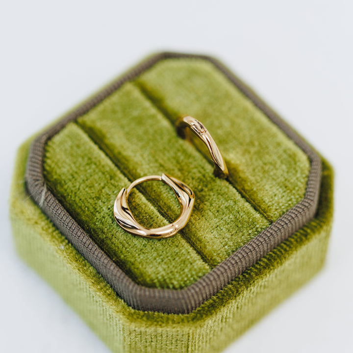 Molten Gold Huggie Earrings