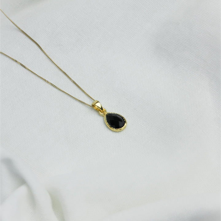 Black Onyx Stone Pendant Necklace - Robyn Real Jewels