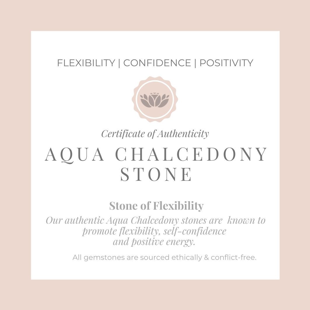Aqua Chalcedony "Sophia" Ring certificate